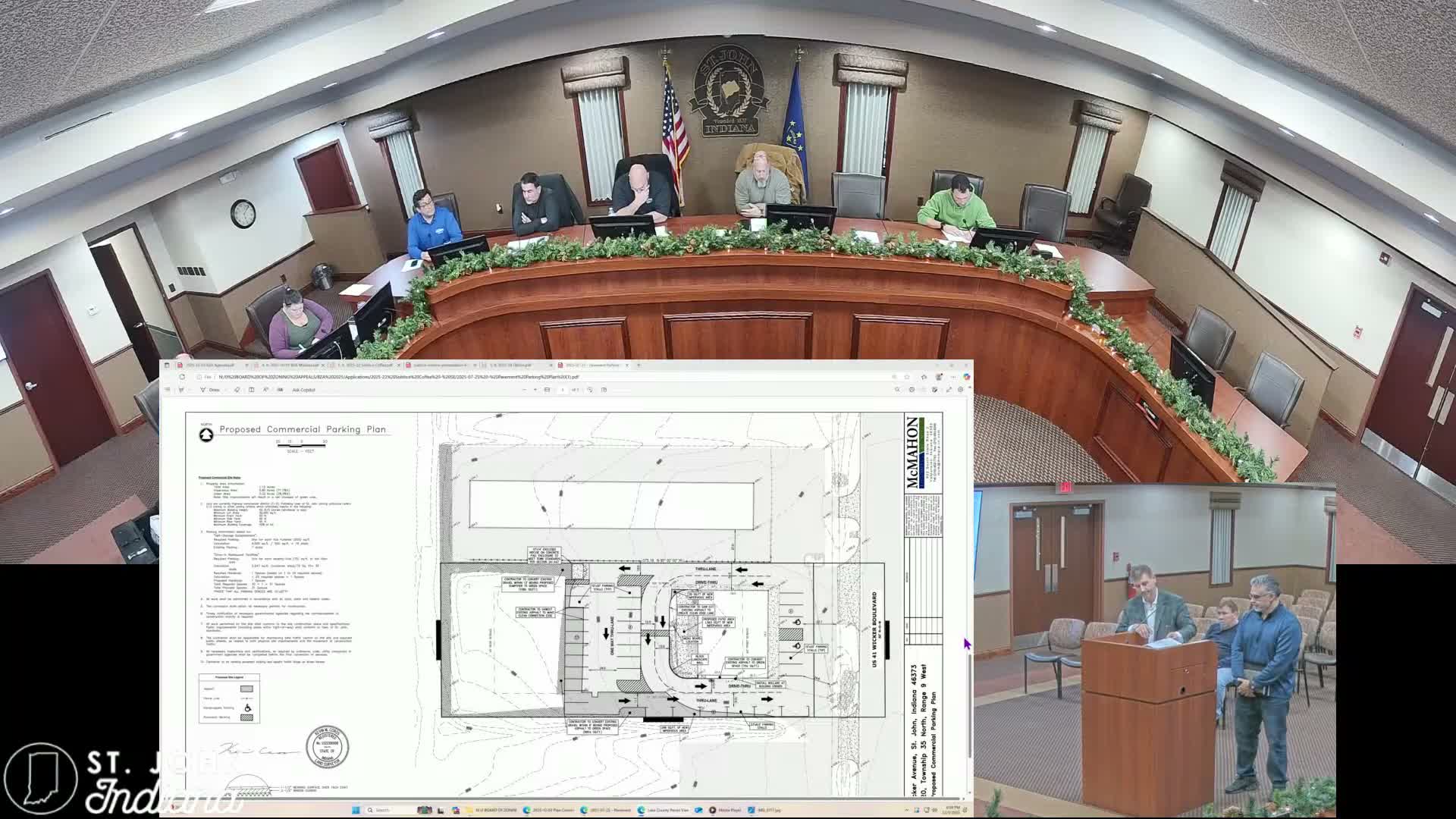 Board grants 3‑foot side‑yard variance for garage addition at 8700 Primrose Dr.