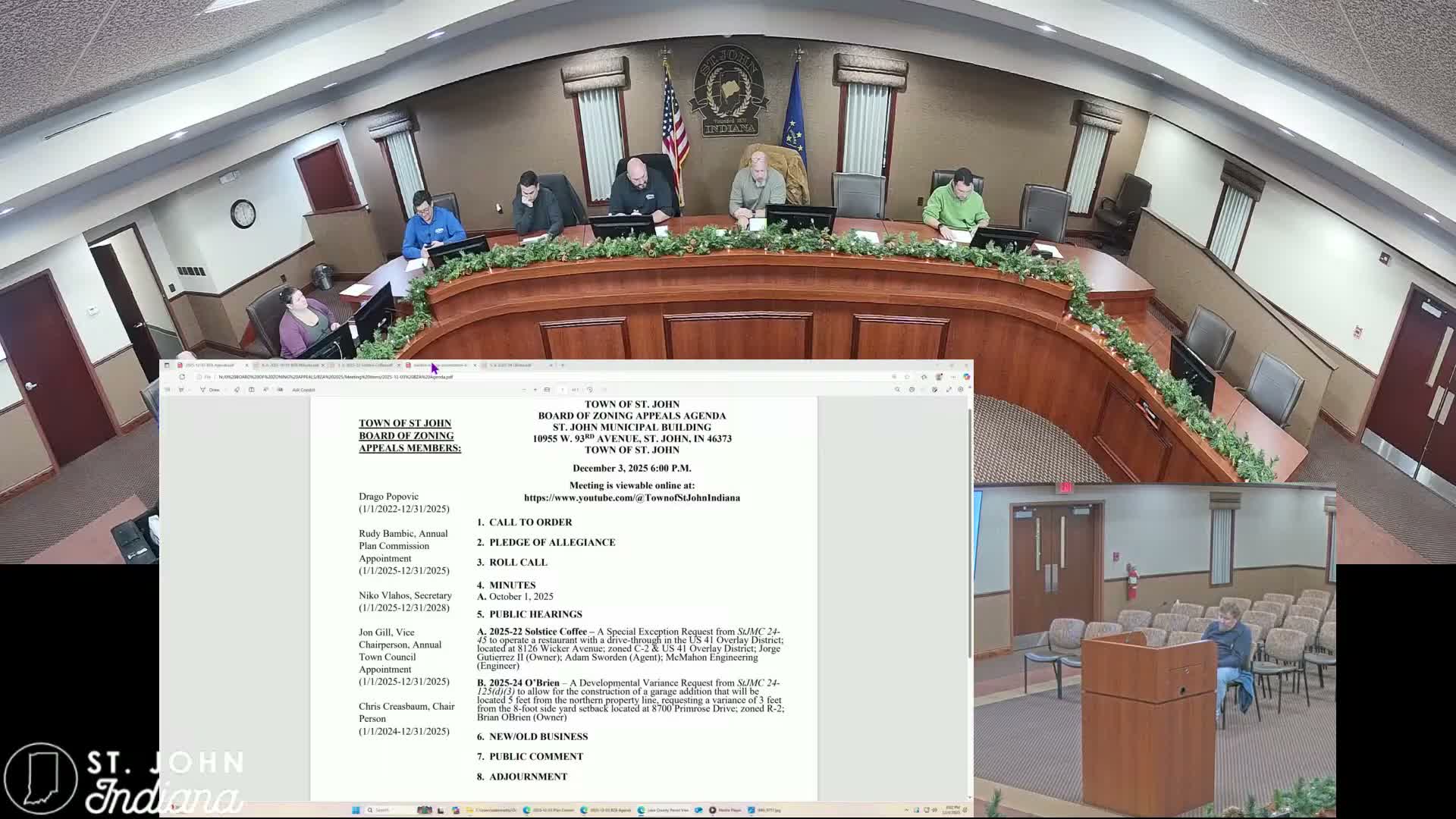 Board recommends town council approve Solstice Coffee drive‑thru at 8126 Wicker Ave.