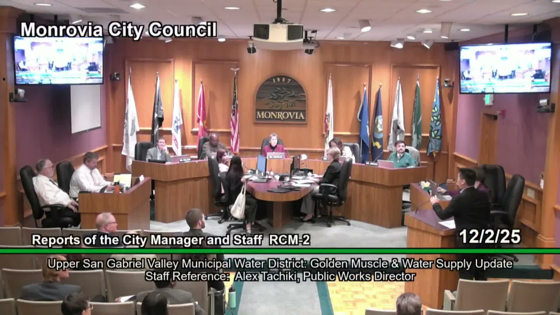 Upper District warns golden mussel disruption could curtail imported deliveries; Monrovia groundwater currently healthy