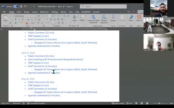 City staff outlines $1.5 million Transportation Master Plan update and seeks board input on TMP alignment and funding priorities
