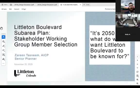City staff kicks off Littleton Boulevard sub area plan; seeks stakeholder reps and early input