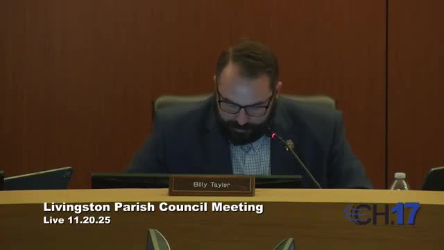Votes at a glance: Livingston Parish Council, Nov. 20, 2025