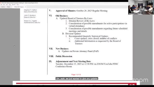 PDSC reports move PAP into DNA Building, names new CFO and outlines data reporting plan