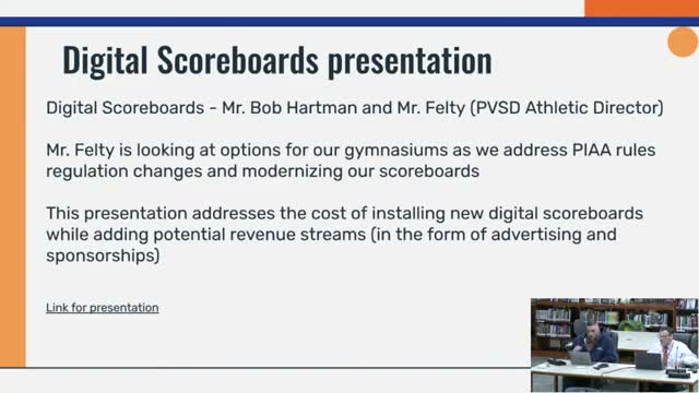 Vendor proposes digital scoreboards, student media program and shot clocks for Perkiomen Valley SD