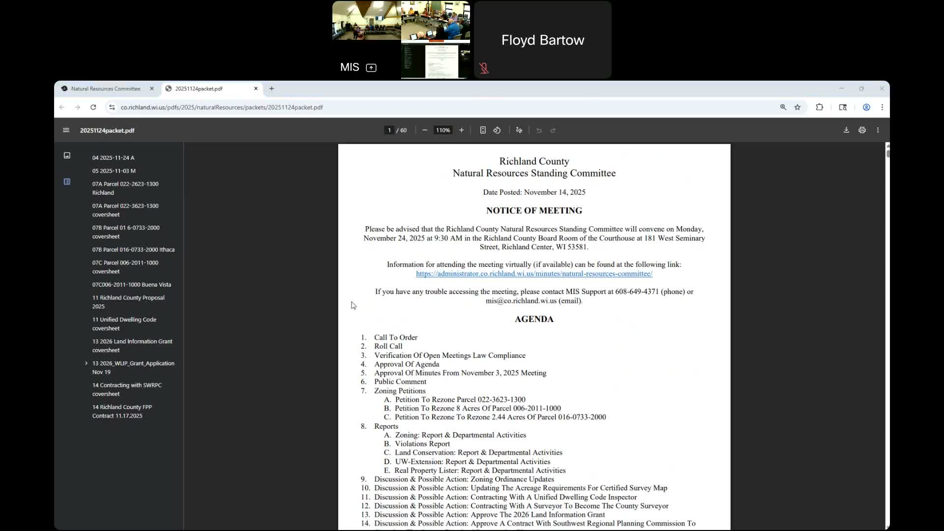 Richland County committee approves small rezones, confirms CSMs and routine permits