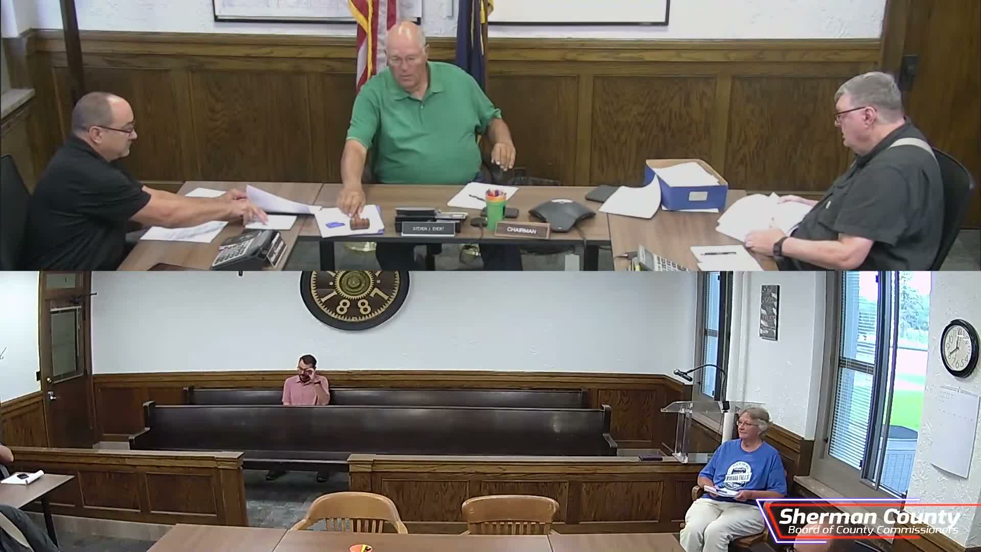 Sherman County commissioners approve routine business, AI policy and event permits