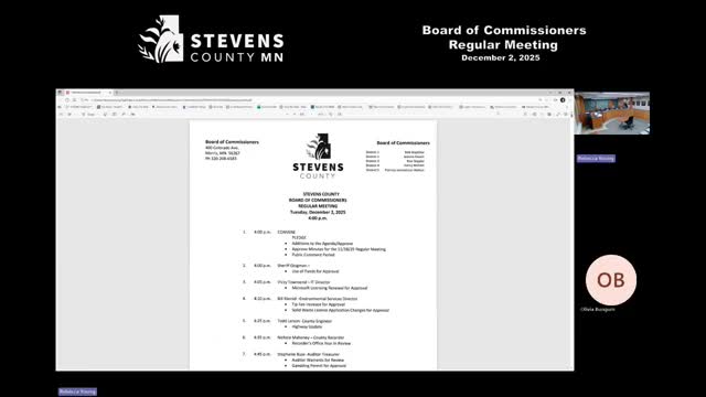 Votes at a glance: Stevens County board actions