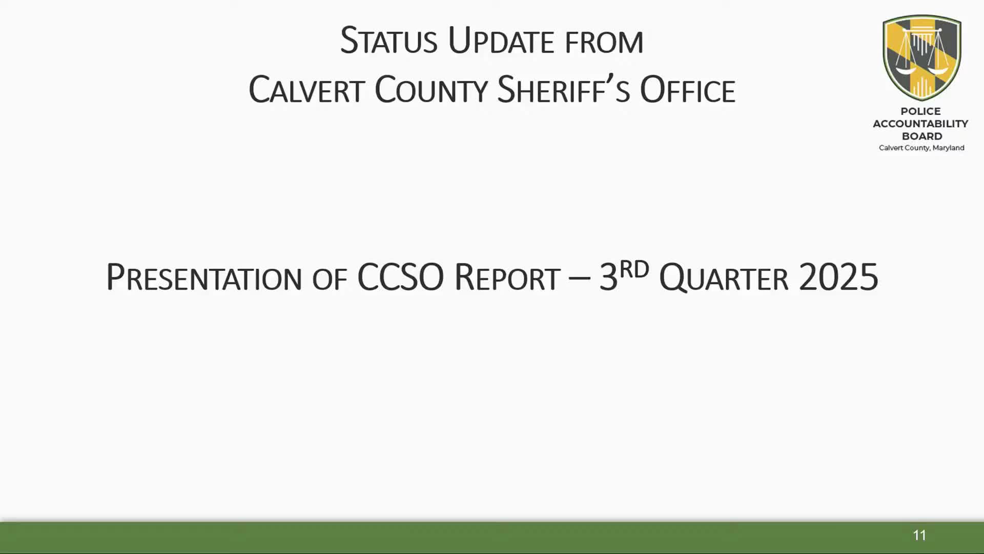 Calvert County sheriff tells PAB: more SROs, recruitment and an eye on organized thefts