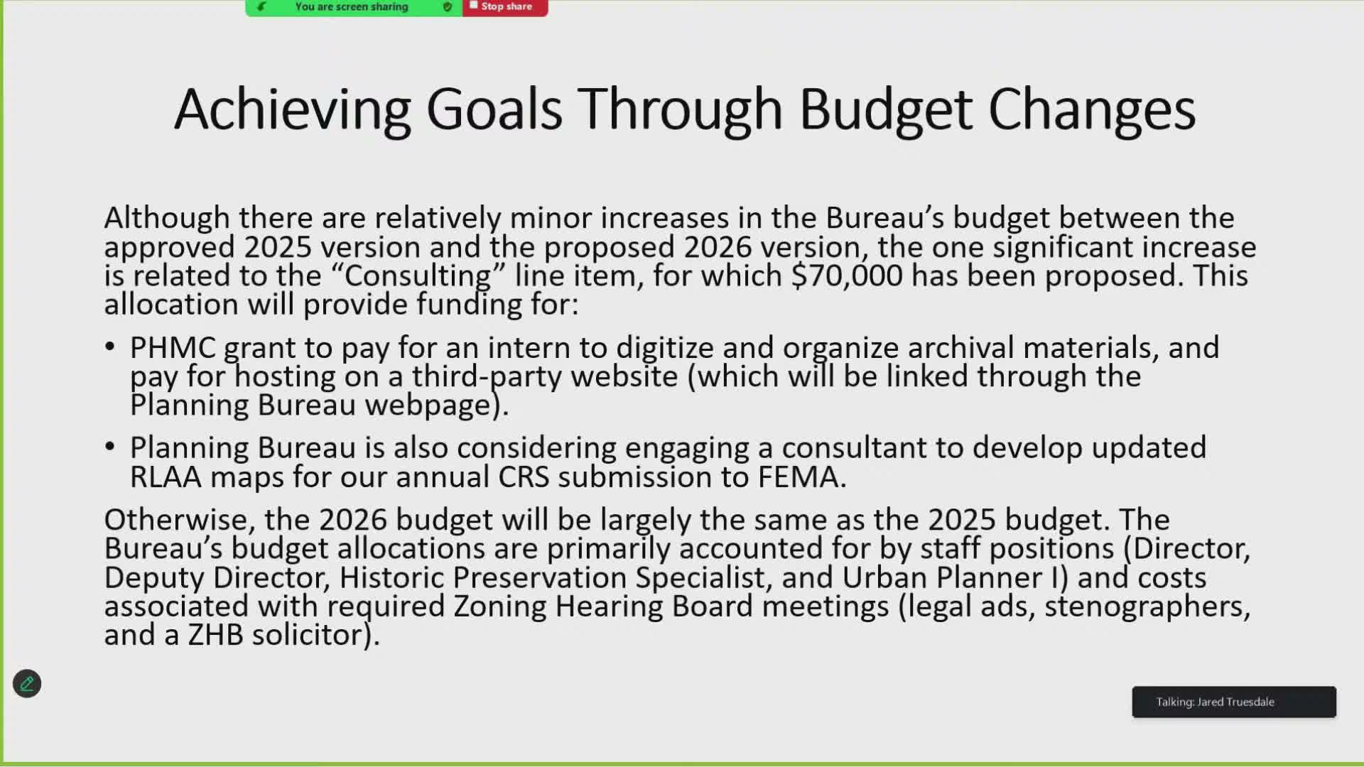 Planning bureau seeks $70,000 for historic digitization and FEMA map update as zoning reforms are planned