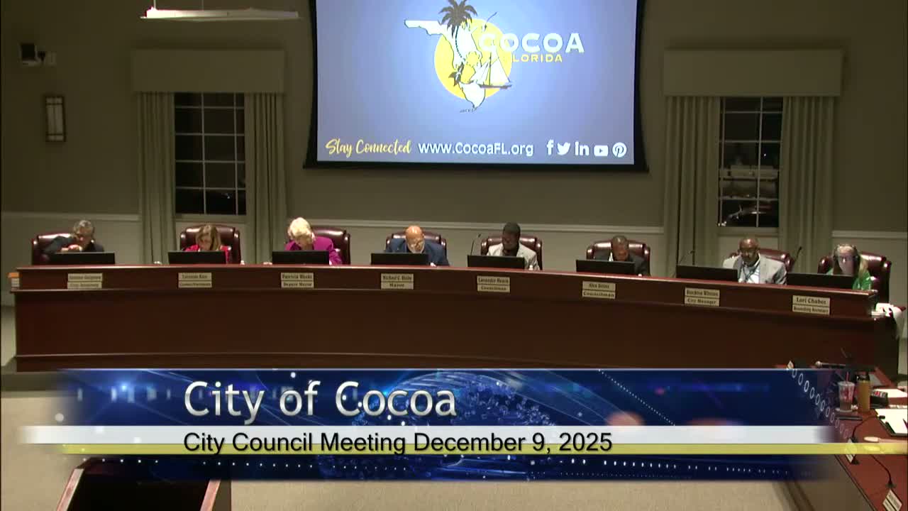 Cocoa corrects Waste Management franchise exhibit to match negotiated commercial rates