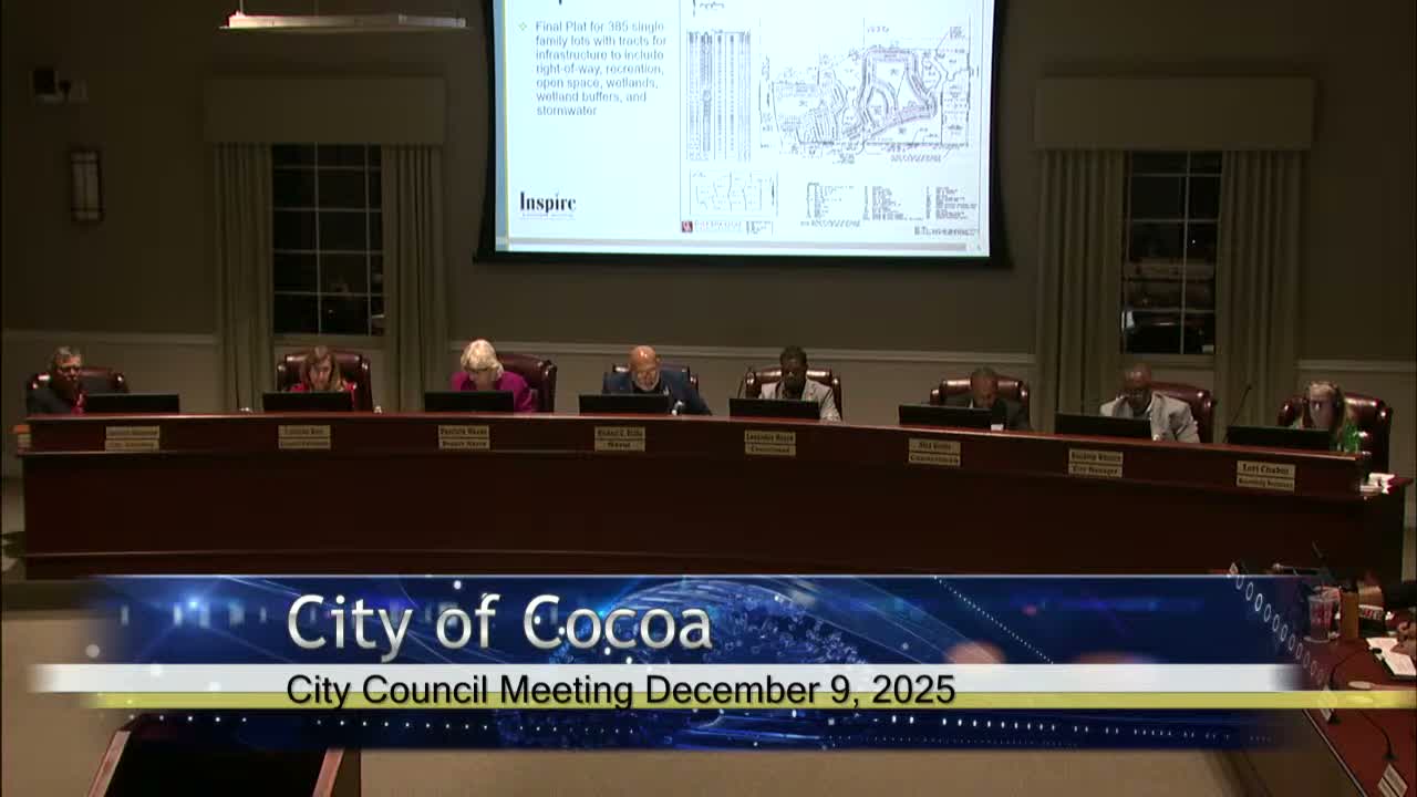Council approves first reading of 30-year Florida City Gas franchise; fee remains 6%