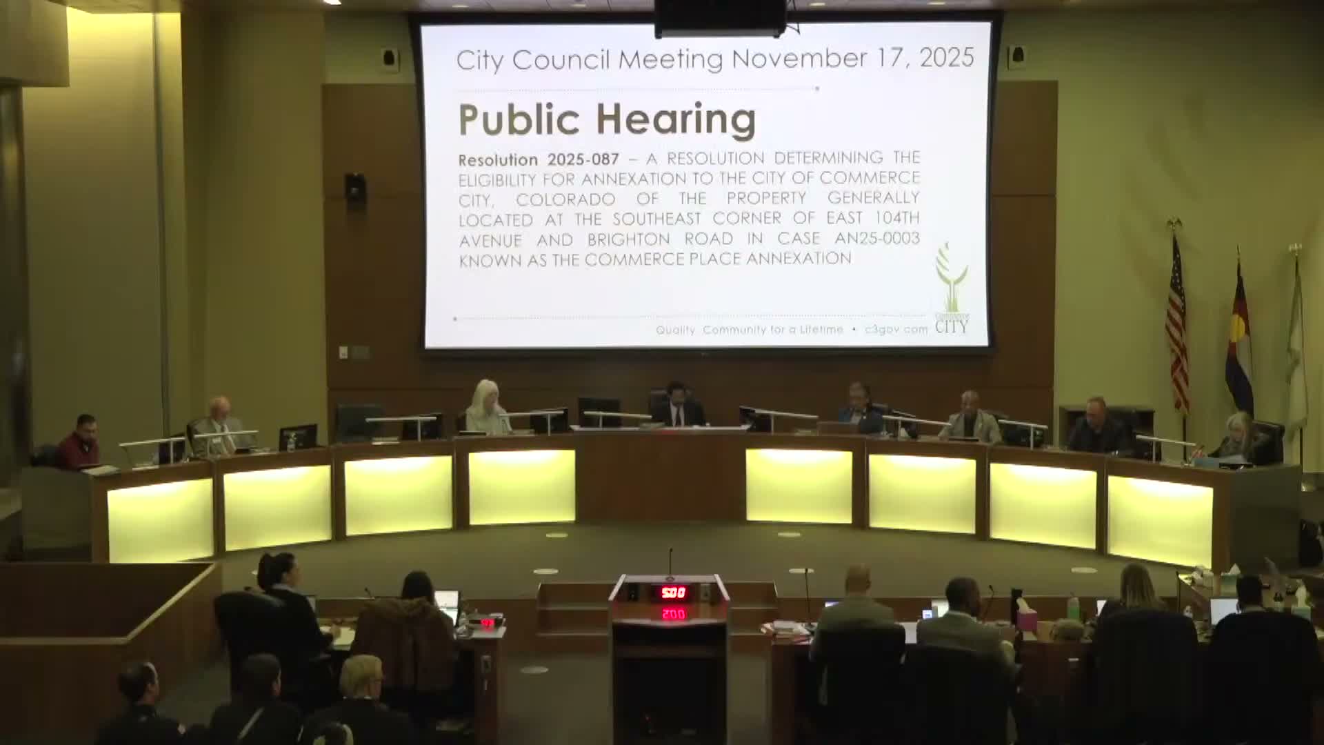 Council finds Commerce Place annexation petition eligible; moves to later annexation ordinance