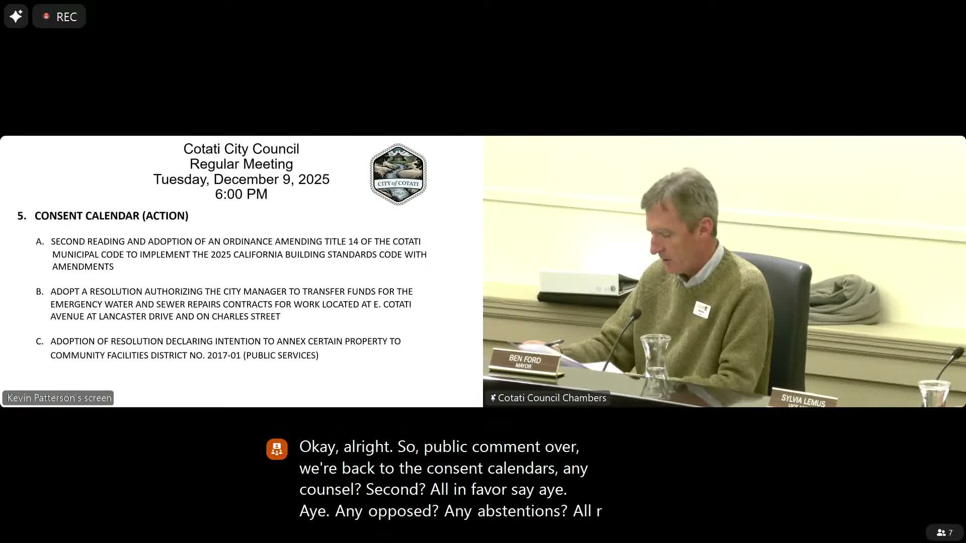 Cotati council elects Sylvia Lemus mayor for 2026; Councilmember Harvey named vice mayor