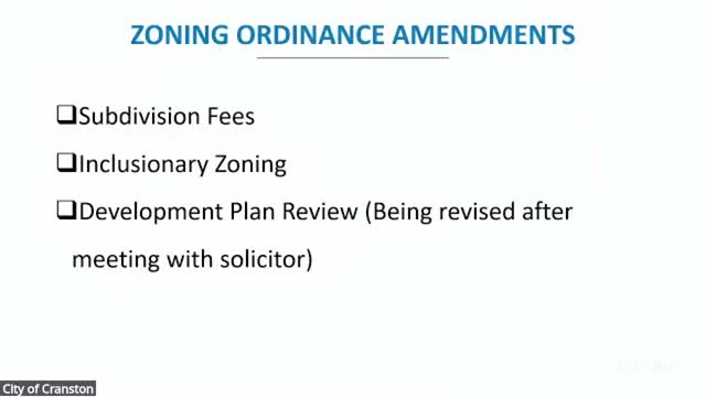 Commission weighs subdivision/regulation updates, a proposed 25% fee increase and 15% inclusionary requirement for multifamily projects