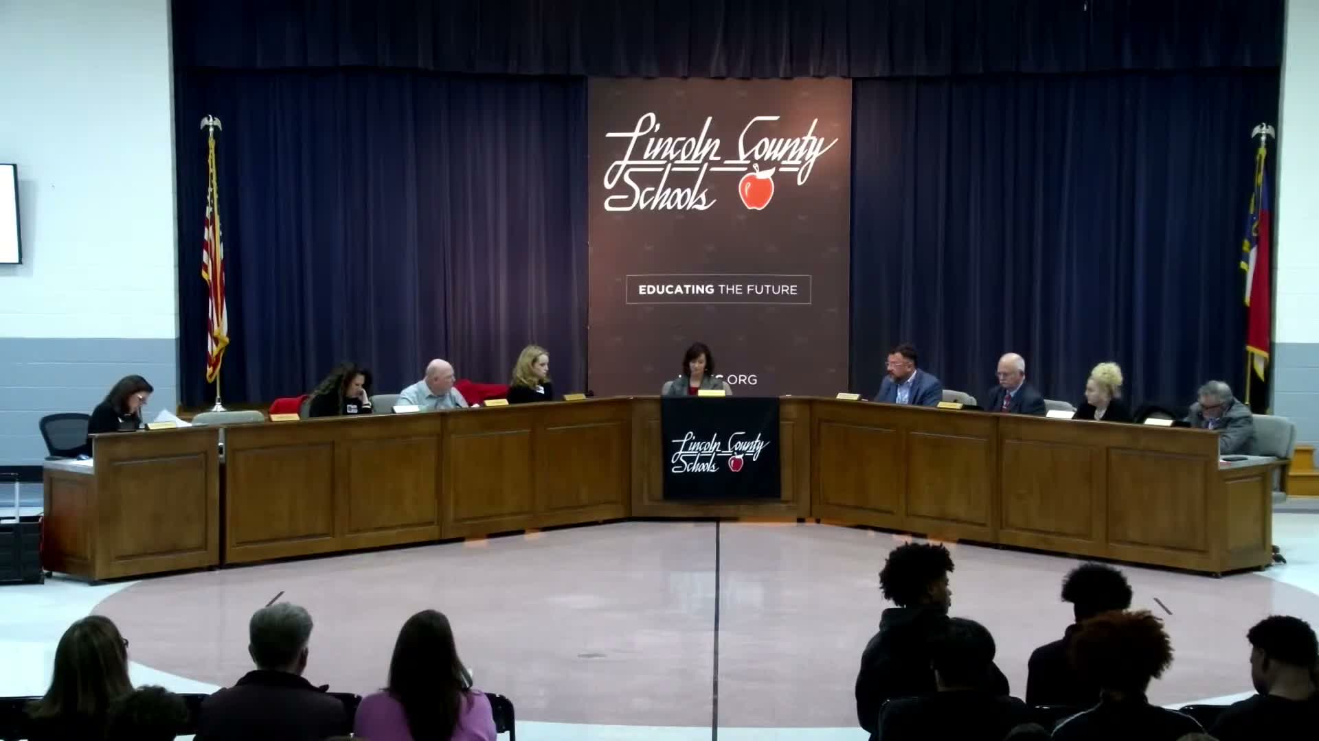 Superintendent presents strategic‑plan progress, student representatives and dozens of recognitions at Lincoln County Schools meeting