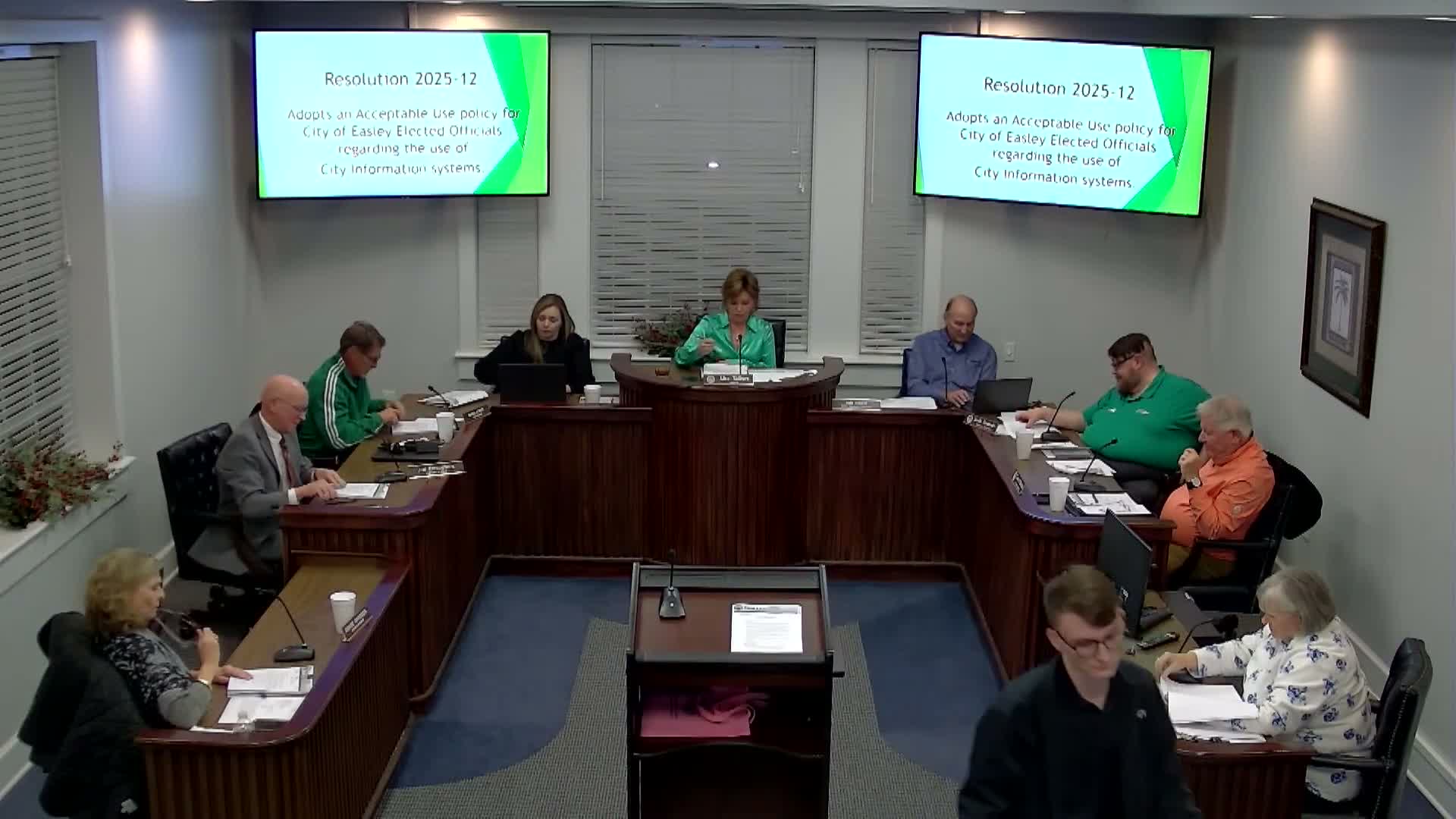 Council reviews street‑acceptance deed and planning‑commission appointments; attorney discloses recusal