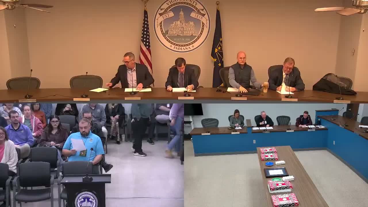 Vigo County commissioners approve routine dockets and multiple facility contracts; award match intact