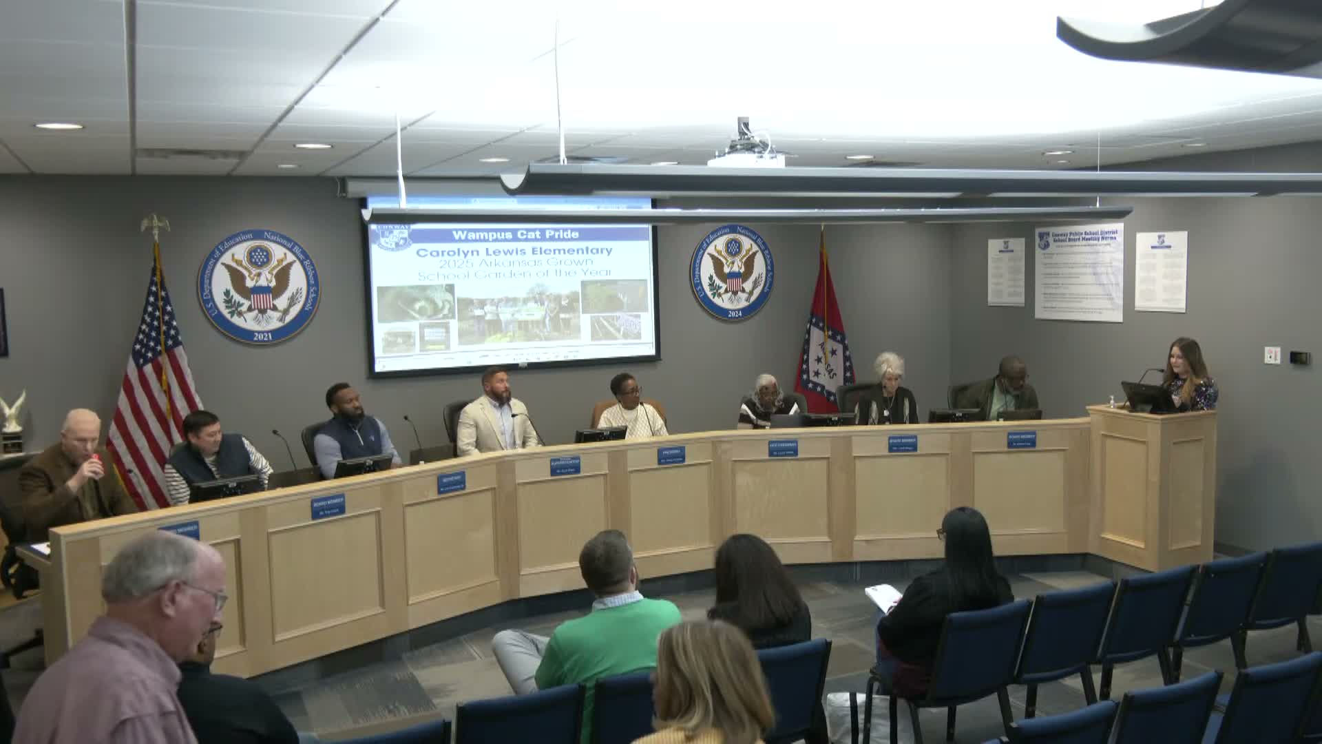 Conway School District spotlights student, garden and coach honors at December meeting