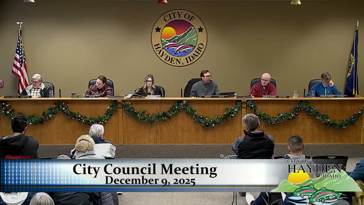 Hayden council approves multiple subdivision extensions, final plat, commission appointment and arts survey