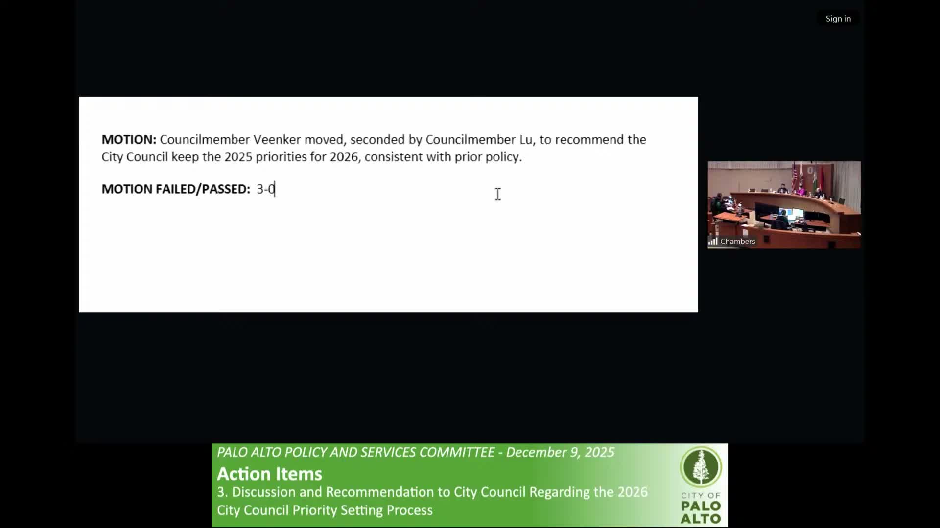 Committee backs handbook updates including consent-calendar pull limits and 3-minute council comments