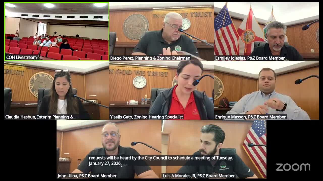 Hialeah planning board approves multiple variances and special‑use permits with conditions