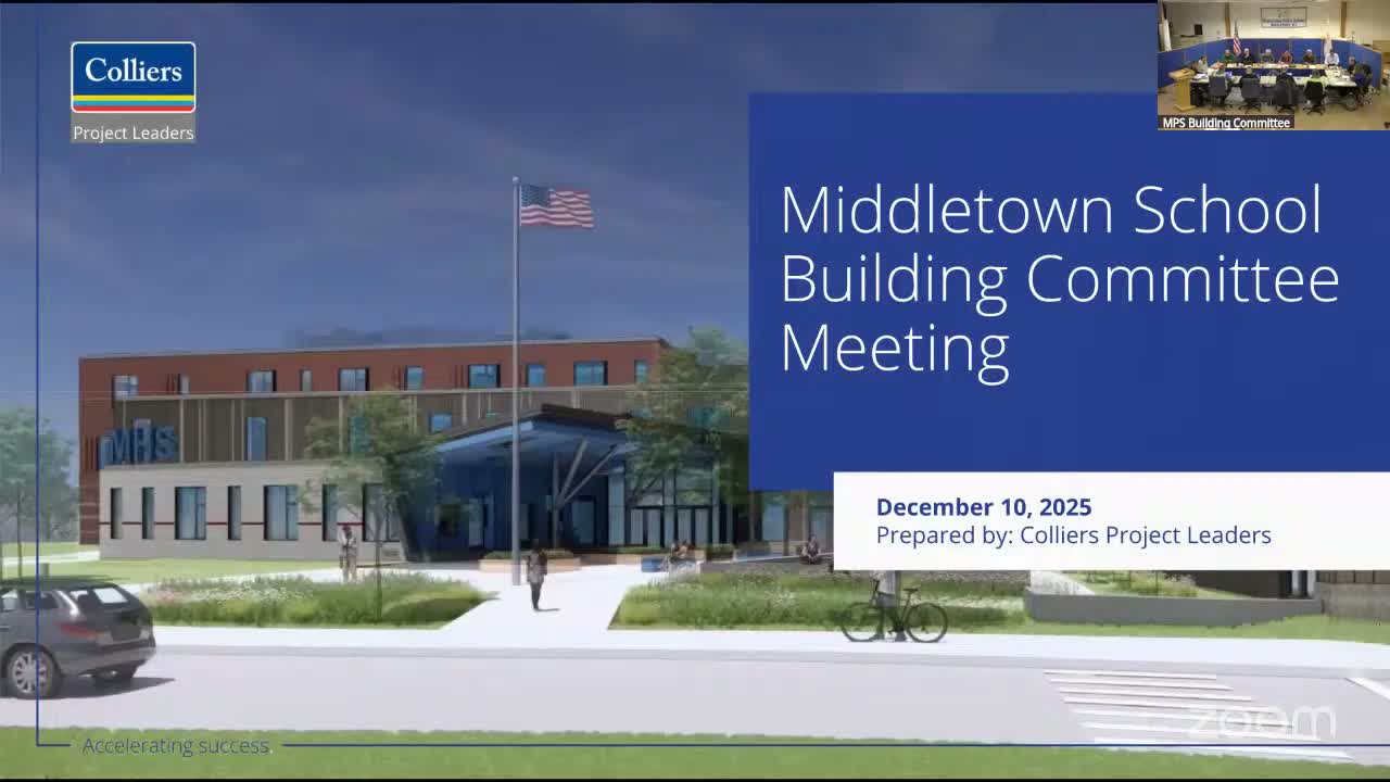 Middletown building committee hears Gilbane update, budget totals and schedule changes