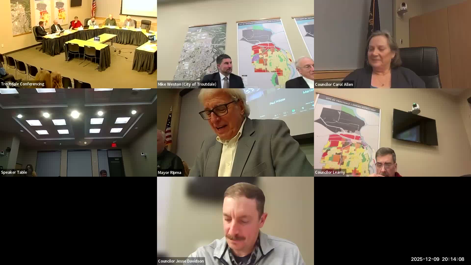 Troutdale staff seek code change to collect lodging tax from short‑term rentals; hearing continued to Jan. 13