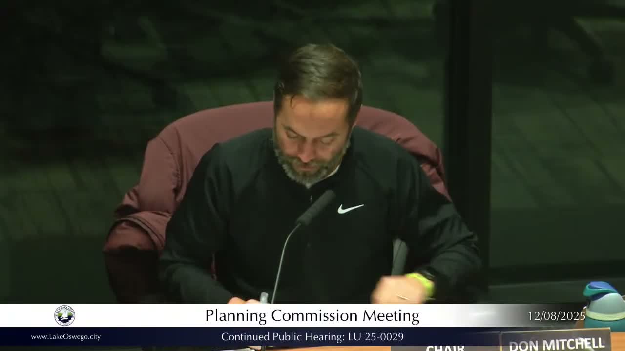 Planning commission reviews tree regulation code concepts aimed at protecting canopy while easing housing barriers