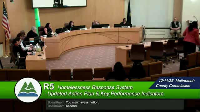 Multnomah County adopts updated homelessness action plan and 12 KPIs; board sets June 2026 baseline