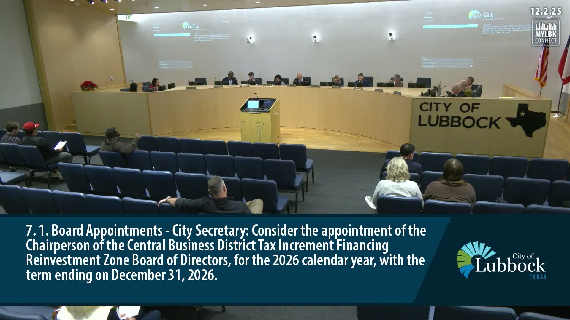 Council approves four TIF chair appointments and unanimous zoning changes for multiple properties