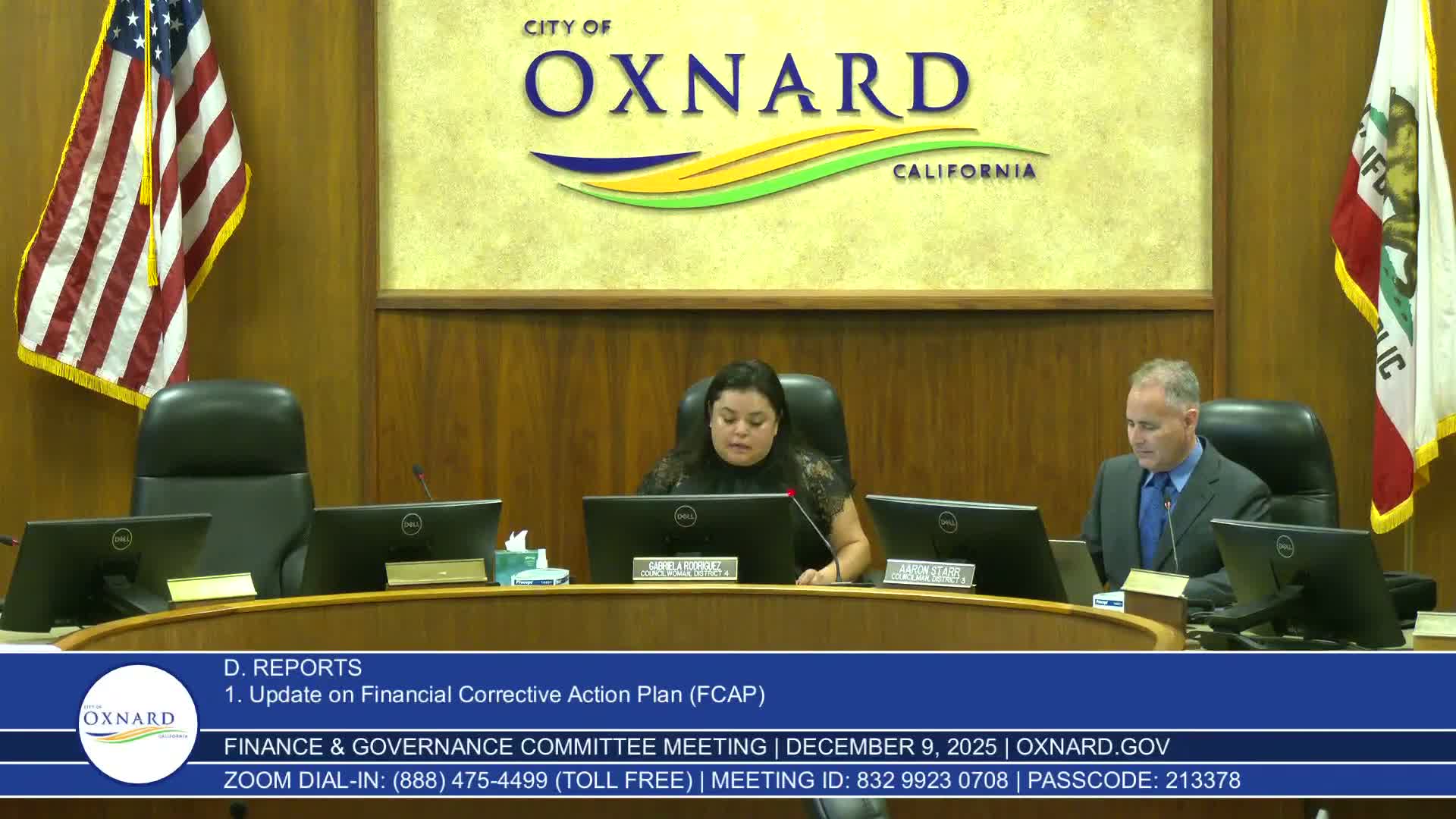 Oxnard finance committee moves to forward Financial Corrective Action Plan to City Council; approves prior minutes