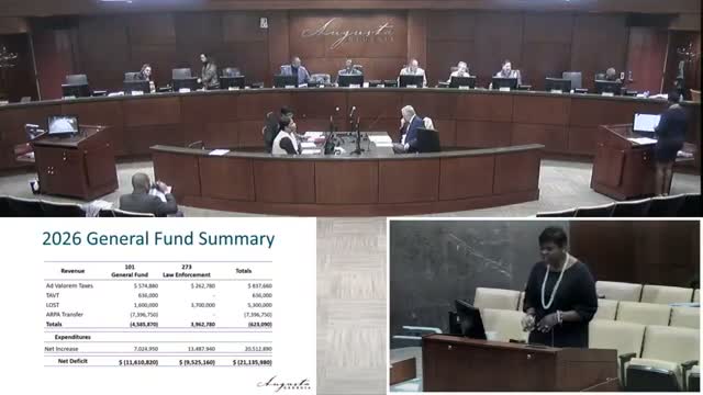 Augusta commission deadlocks on budget after split over sheriff’s request and millage increase