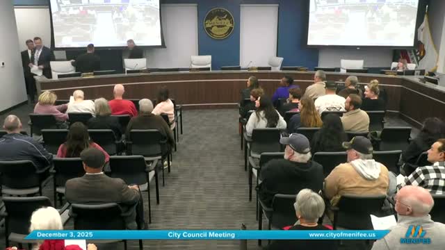 Menifee council meeting: teen awards, new committee appointee sworn in, public comments and holiday events