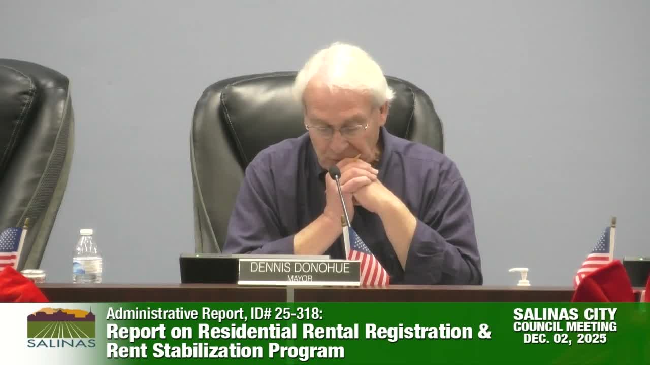 Salinas staff report $1.7M collected for rental-registration and rent-stabilization program; council queried refunds and penalties