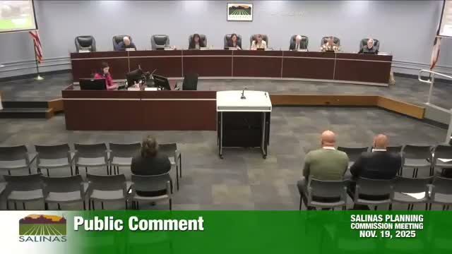 Salinas Planning Commission approves minute corrections and to add YouTube reference to minutes template
