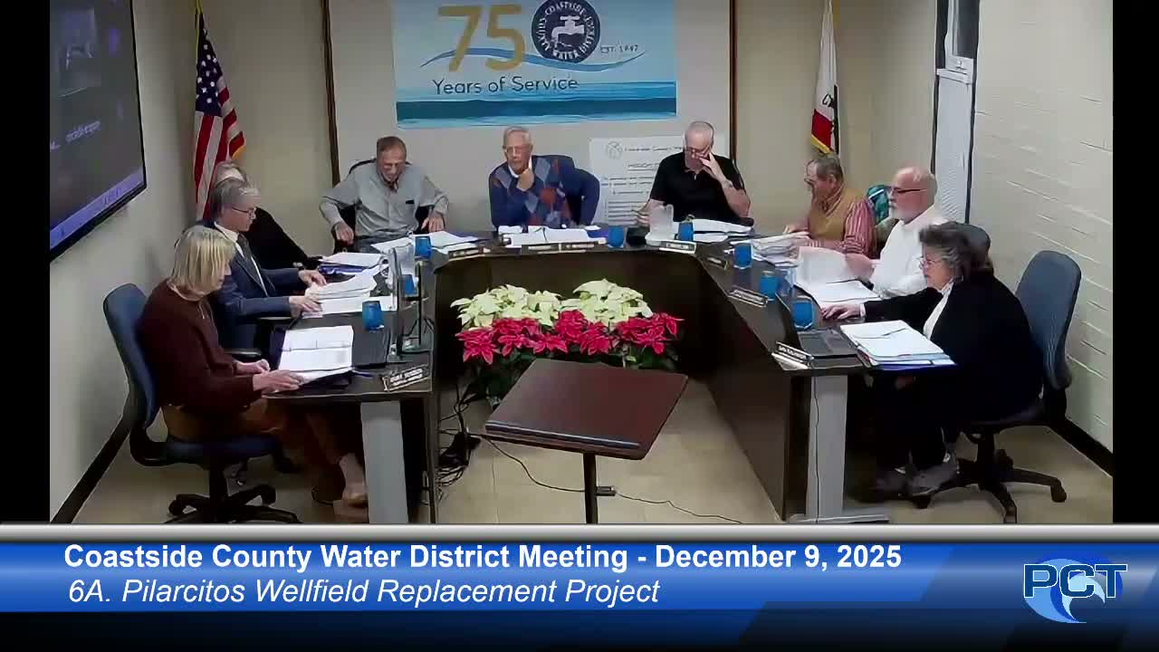 Half Moon Bay district reports near‑complete cement tank, celebrates contractor and staff work