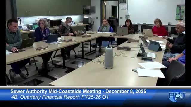 Board accepts first-quarter financial report amid debate over infrastructure budgeting and Montero Force Main