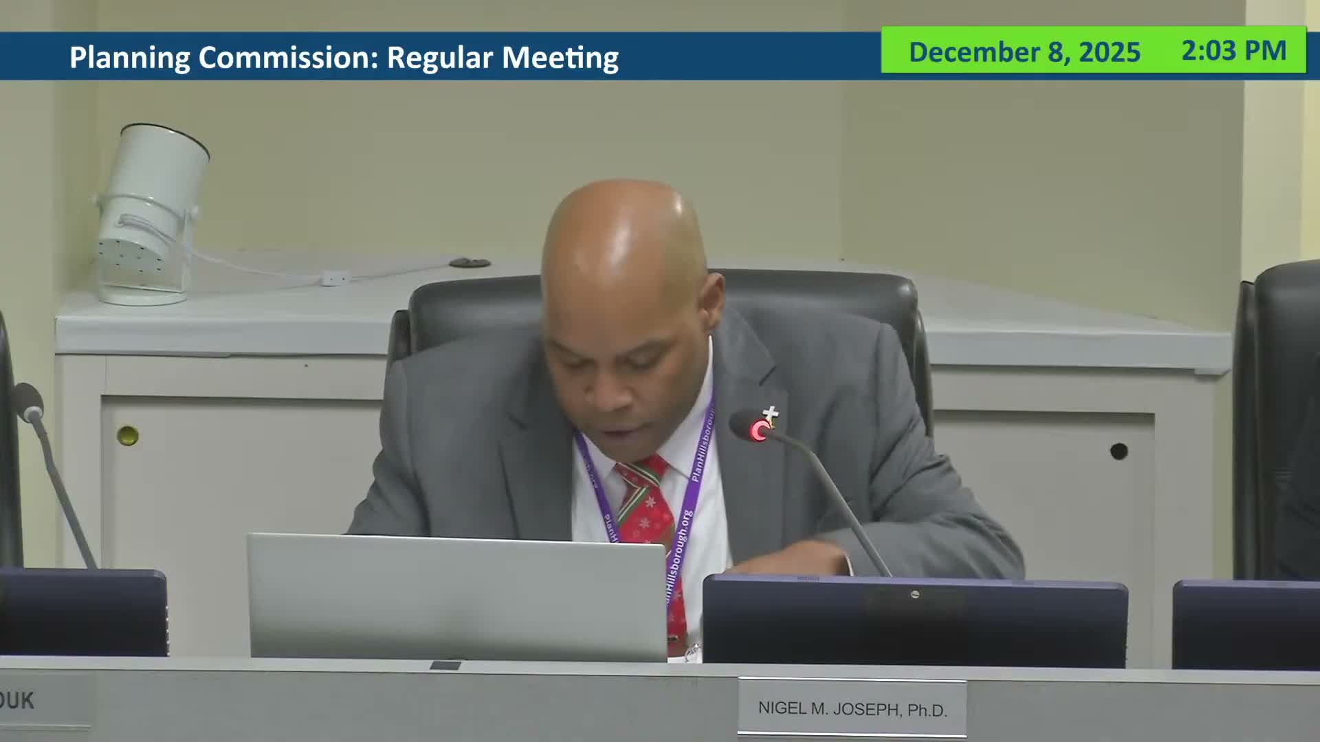 Matthew Sink sworn in as new planning commissioner; commission handles routine business