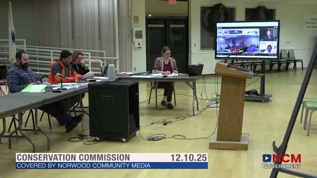 Conservation commission business: tree pruning pick, budget review, CPC playground priorities and dam inspection