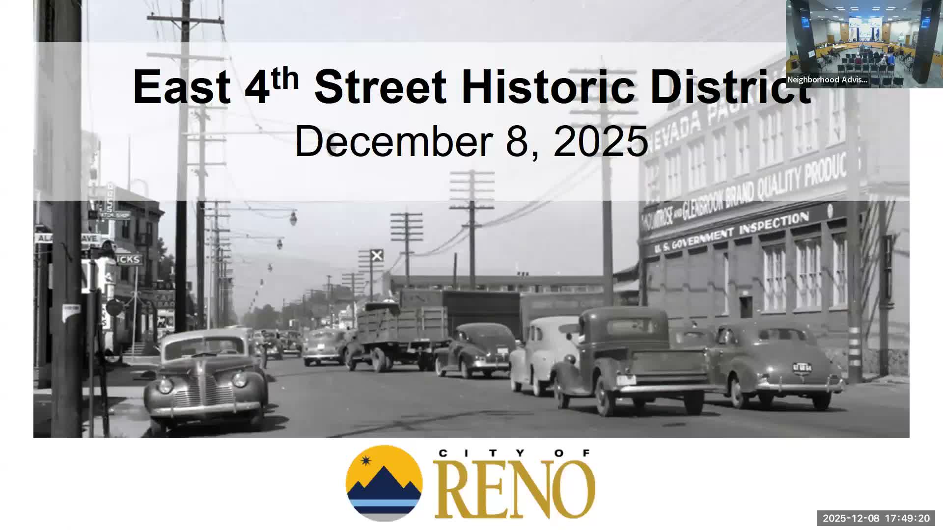 City staff present East 4th Street National Historic District nomination; owners eligible for federal tax credits