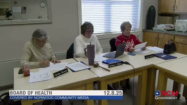 Norwood health department to offer MMR to uninsured children; inspectors report new food vendors and reinspections