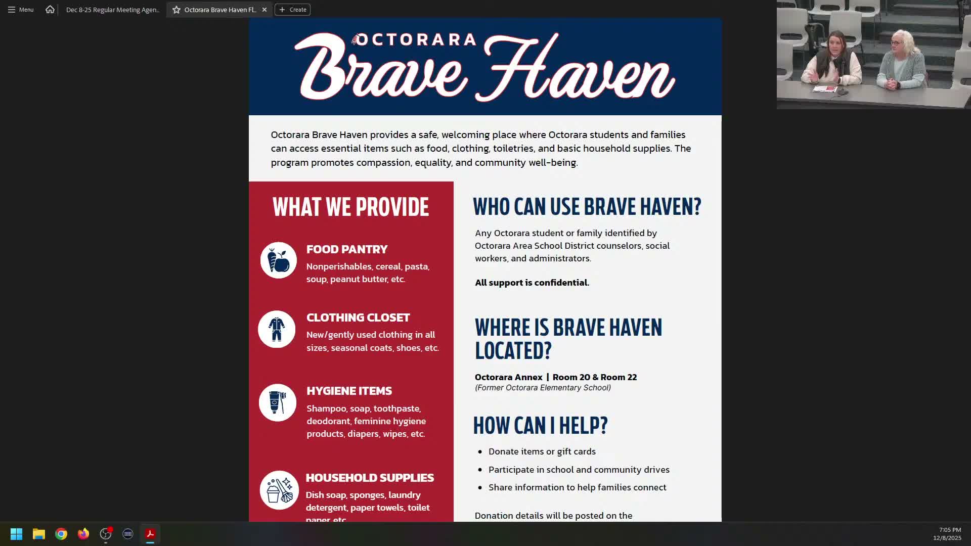 School social workers propose 'Octorara Brave Haven' to provide confidential supplies to students