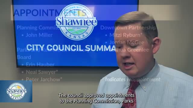 Shawnee council adopts amended 2025 budget, confirms advisory board appointments