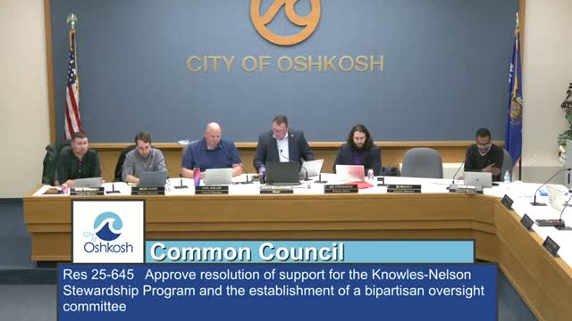 Oshkosh council urges state to preserve Knowles-Nelson stewardship funding, backs bipartisan oversight