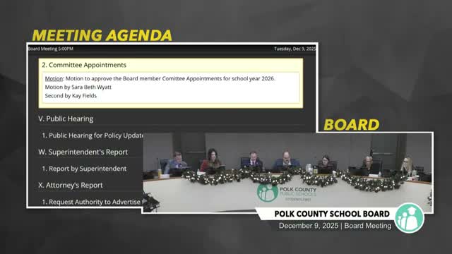 Polk board unanimously approves wide-ranging policy updates after multiple work sessions