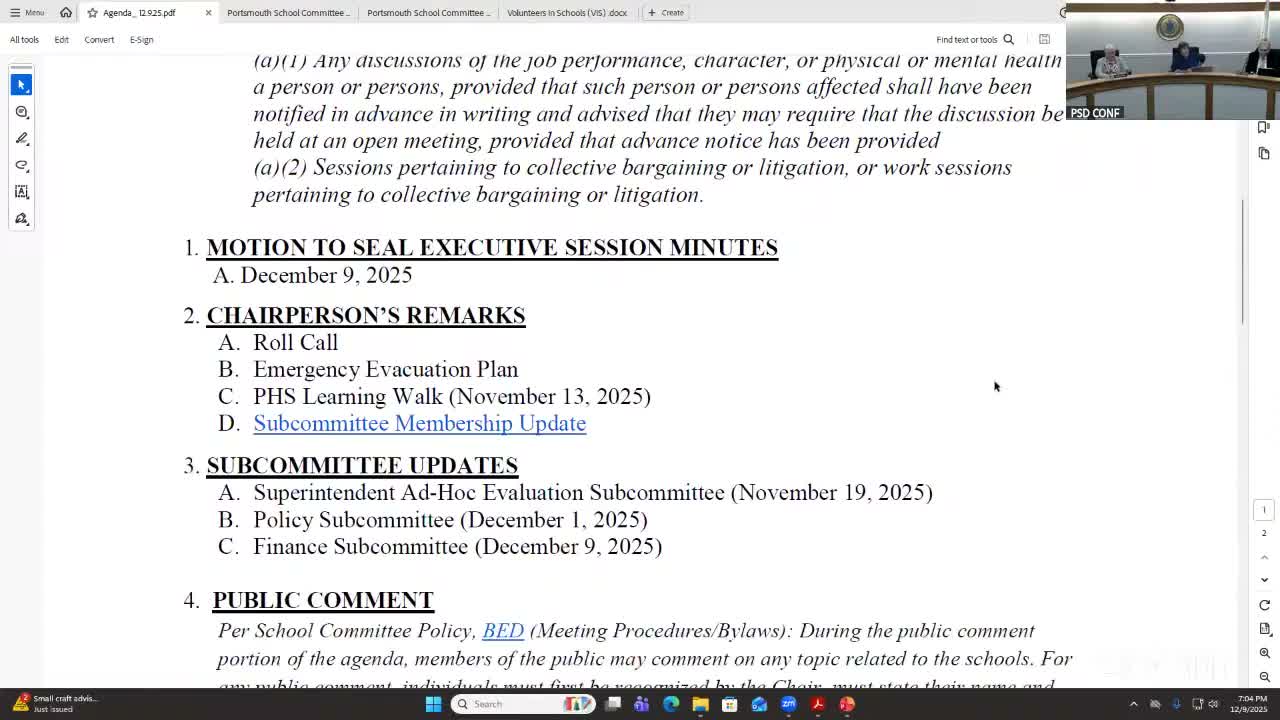 Votes at a glance: minutes sealed; amendments, travel and volunteer policy approved