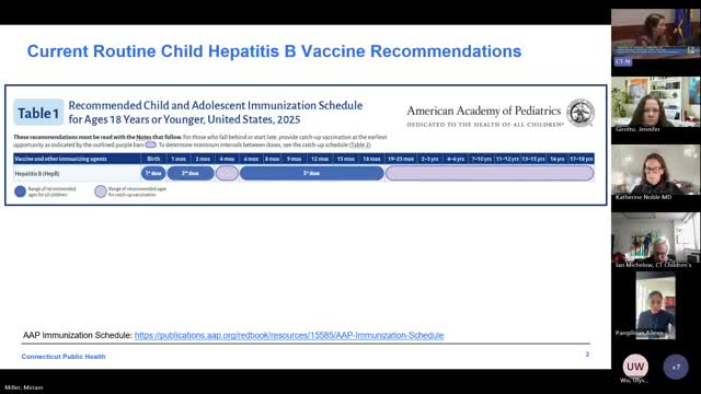 State health advisers back birth-dose hepatitis B policy as pediatricians report rising hesitancy