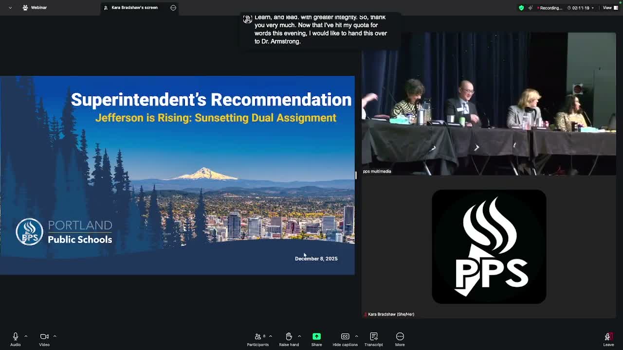 PPS superintendent backs 'Scenario C' to end Jefferson dual assignment; neighborhood parents split over equity, safety and enrollment