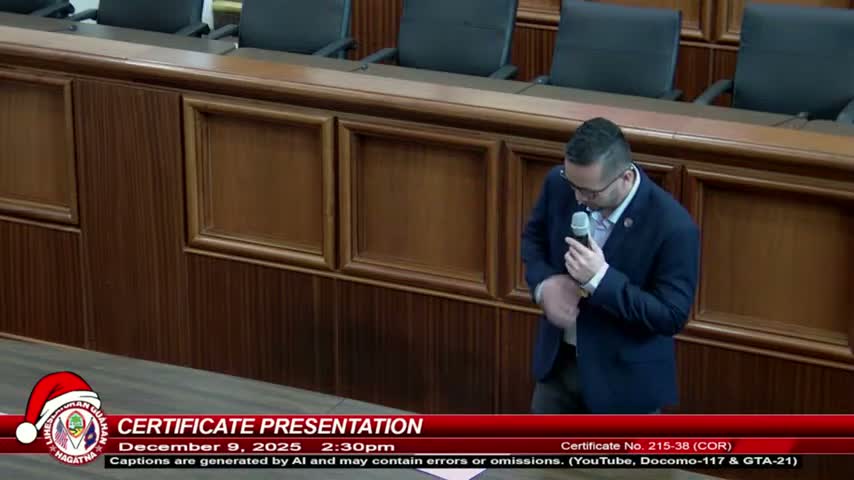 Guam Legislature presents certificate honoring Guam High’s 2025 ISA cross-country champions