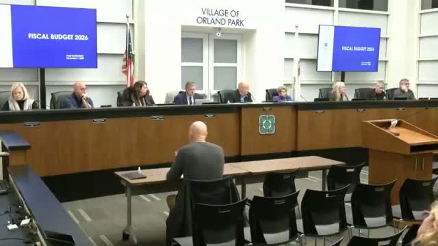 Orland Park board adopts FY2026 budget and property tax levy, emphasizing public‑safety hires and infrastructure